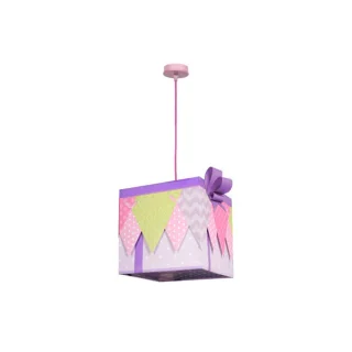 Colgante Infantil Grande Serie Regalo Lila 1xE27 | Abrila | 056893019