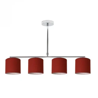 Lámpara Planetario Cromo/Rojo 4xE14 (54x61) | Abrila | 1.523/4-ROJO