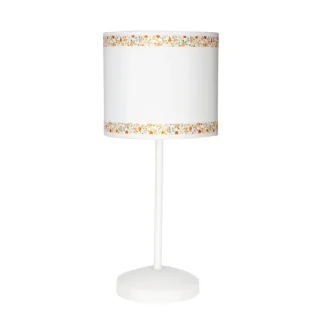 Lámpara Sobremesa Cenefa Blanco/Naranja 1xE14 | Abrila | 107371004