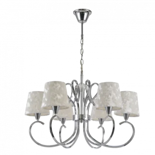 Lámpara Cancún 6xE14 Cromo Blanco | Abrila | 121756020