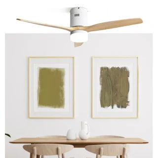 Ventilador de Techo Aguilon Blanco/Haya 132cm | Abrila | 128291368