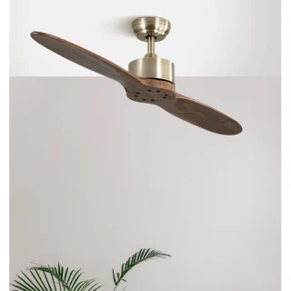 Ventilador de Techo Leste Cuero Roble Sin Luz | Abrila | 128990264