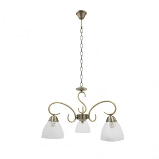 Lámpara Clásica Jaipur 3xE14 Cuero | Abrila | 155353014