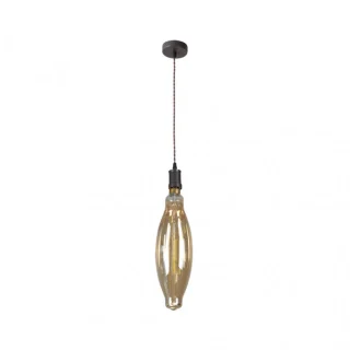 Colgante Lilia Marrón/Ámbar 1xE27 | Abrila | 167391002