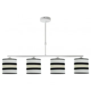 Lámpara Karla 4 Luces Blanca/Beis Regulable | Abrila | 171254001