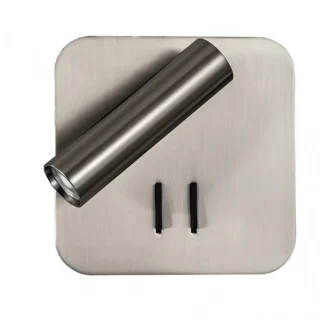 Aplique LED Manet Cuadrado Níquel 4000K | Abrila | 171462C03