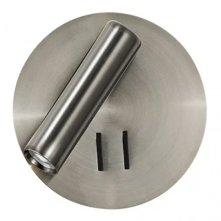 Aplique LED Manet Redondo Níquel 2+6W | Abrila | 171462R03