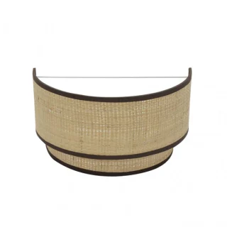 Aplique Roque 1xE27 Natural/Marrón 17x30x15 cm | Abrila | 172861002