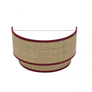 Aplique Roque 1xE27 Natural/Rojo 17x30x15 cm | Abrila | 172861007