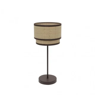 Lámpara Sobremesa Roque 1xE14 Natural/Marrón | Abrila | 172871002