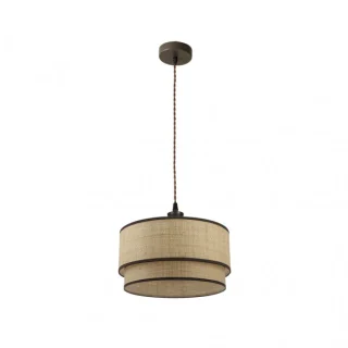 Colgante Roque 1xE27 Natural/Marrón 40cm | Abrila | 172894002