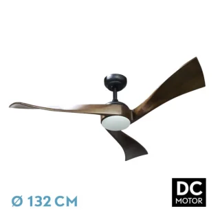 Ventilador Techo Janubi 22W Negro/Roble | Abrila | 173491309
