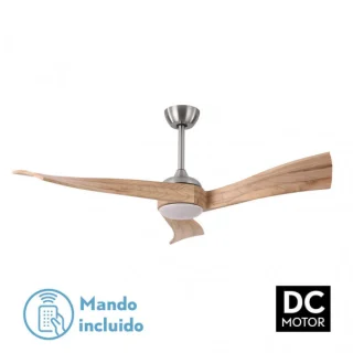 Ventilador de Techo Janubi DC 18W Níquel/Haya | Abrila | 173491342