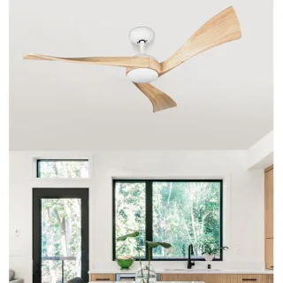 Ventilador Techo Janubi 22W Blanco/Haya | Abrila | 173491368