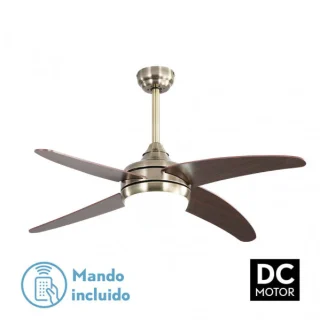 Ventilador Techo Klod Cuero/Cerezo 117cm | Abrila | 173692436