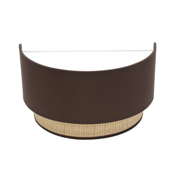 Aplique Kandy 1xE27 Natural/Marrón 17x30x15 cm | Abrila | 174261002