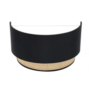 Aplique Kandy 1xE27 Natural/Negro 17x30x15 cm | Abrila | 174261009