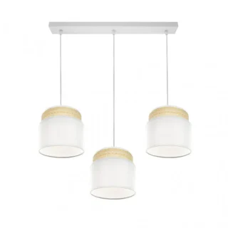 Regleta Colgantes Kandy 3xE27 Natural/Blanco | Abrila | 174293101