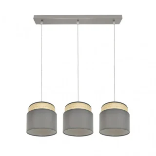 Regleta Colgante Kandy 3xE27 Natural/Gris | Abrila | 174293128