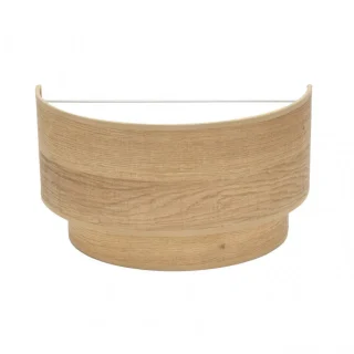 Aplique Doble Smile Madera Clara 17x30x15 cm | Abrila | 175361085