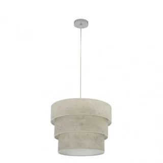 Colgante Triple Smile Cromo/Cemento Gris 40cm | Abrila | 175394028