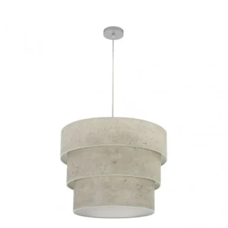 Colgante Triple Smile 3xE27 Cromo/Cemento Gris 50x50cm | Abrila | 175395028