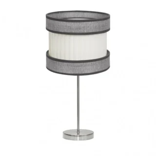 Lámpara Sobremesa Alto Home Níquel/Gris-Beis | Abrila | 175571128