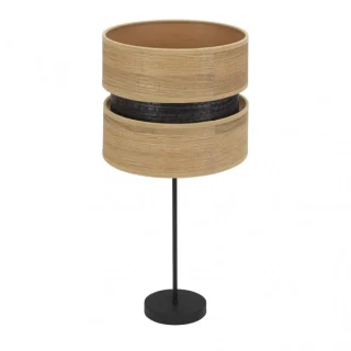 Lámpara Sobremesa Alto Colet Negro/Madera Clara | Abrila | 175671185