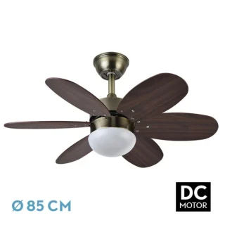 Ventilador Techo Alves DC Cuero Cerezo/Nogal | Abrila | 175791636