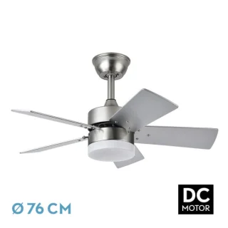 Ventilador de Techo DC Marta 36W Níquel Haya/Plata | Abrila | 175891533