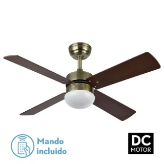 Ventilador Techo Sofia DC Cuero Aspas Rev. | Abrila | 175992436