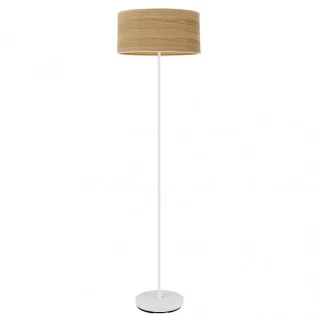 Pie de Salón Jerte 1xE27 Blanco/Madera Clara | Abrila | 176841085