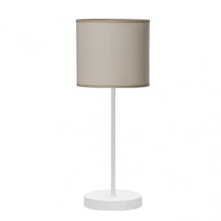 Lámpara Sobremesa Ibor 1xE14 Blanco/Piedra | Abrila | 176971057