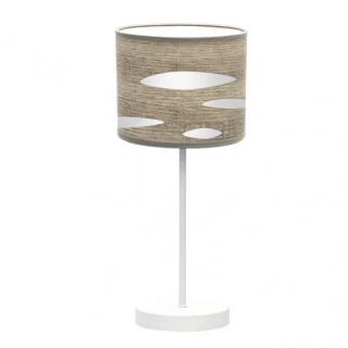 Lámpara Sobremesa Odra 1xE14 Blanco/Madera Gris | Abrila | 177171083