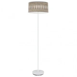 Lámpara de Pie Piron Blanco/Madera Gris 165cm | Abrila | 177241083