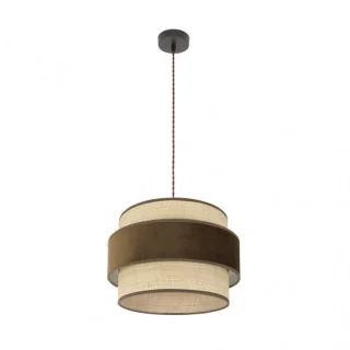 Colgante Reyes 1xE27 Marrón/Natural 40cm | Abrila | 177494002