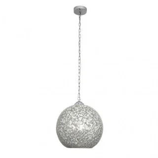 Colgante Tenor 1xE27 Cromo Mosaico Reg. 30x30 cm | Abrila | 177593020