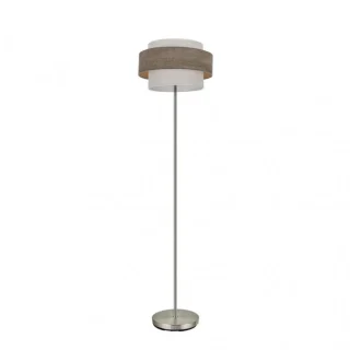 Pie de Salón Myriam 1xE27 Níquel/Madera Gris | Abrila | 177641083