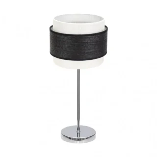 Lámpara Sobremesa Myriam 1xE14 Cromo/Madera Negra | Abrila | 177671009