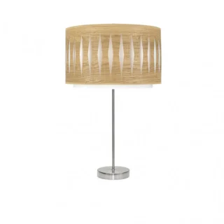 Lámpara Sobremesa Alexandra Níquel/Madera Clara | Abrila | 177871185