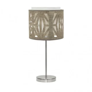 Lámpara Sobremesa Katerina Níquel/Madera Gris | Abrila | 177971083