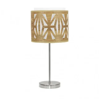 Lámpara Sobremesa Katerina Níquel/Madera Clara | Abrila | 177971085