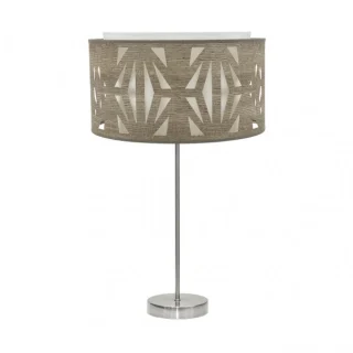 Lámpara Sobremesa Alto Katerina Níquel/Madera Gris | Abrila | 177971183