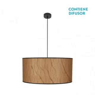 Colgante Tapiro 3xE27 Pergamino/Negro 60cm | Abrila | 178496002