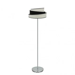 Pie de Salón Hara Cromo/Blanco-Negro 162 cm | Abrila | 179841009
