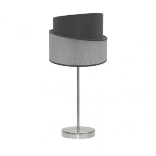 Lámpara Sobremesa Hara Níquel/Gris 45x18x18 cm | Abrila | 179871028