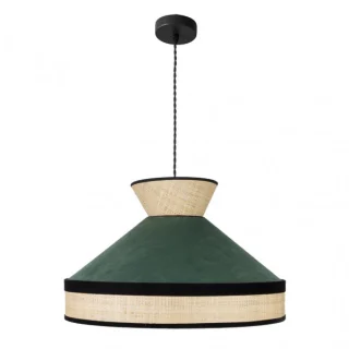 Lámpara Colgante Fabrizio Natural/Verde 50x50 cm | Abrila | 179995006