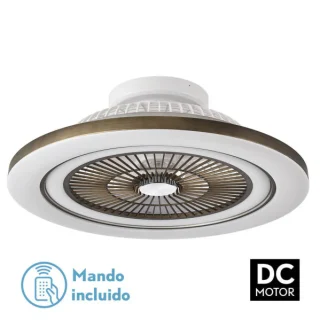 Ventilador Techo LED MATO Cuero 72W | Abrila | 183391514