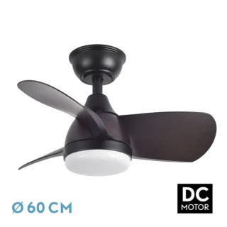 Ventilador Techo DC 24W Pirdo Negro/Marrón | Abrila | 186291302