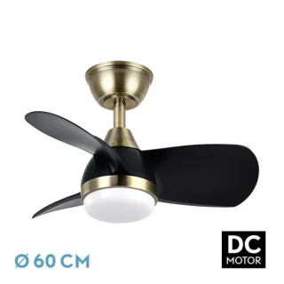 Ventilador de Techo DC 24W PIRDO Cuero/Negro | Abrila | 186291336